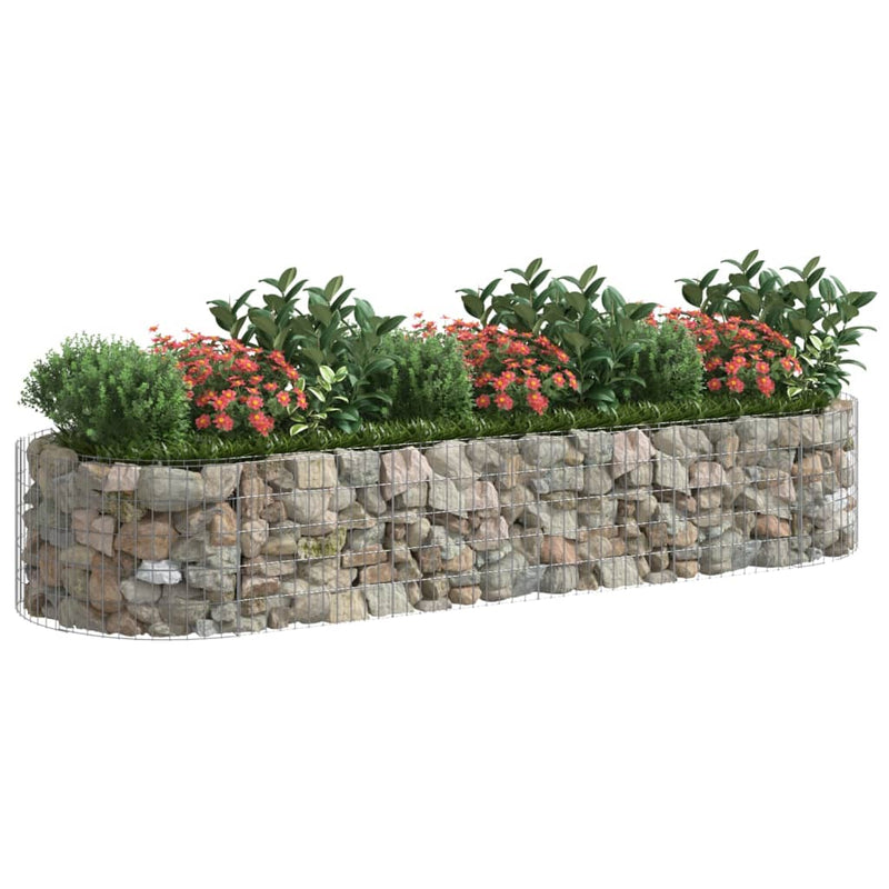vidaXL horganyzott vas gabion magaságyás 300x100x50 cm