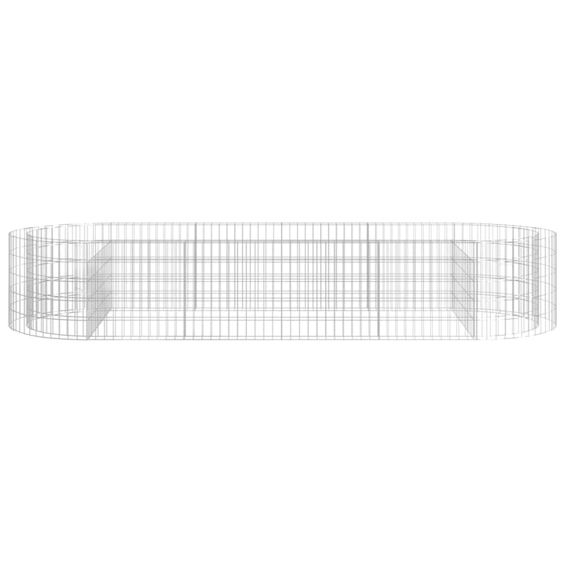 vidaXL horganyzott vas gabion magaságyás 300x100x50 cm