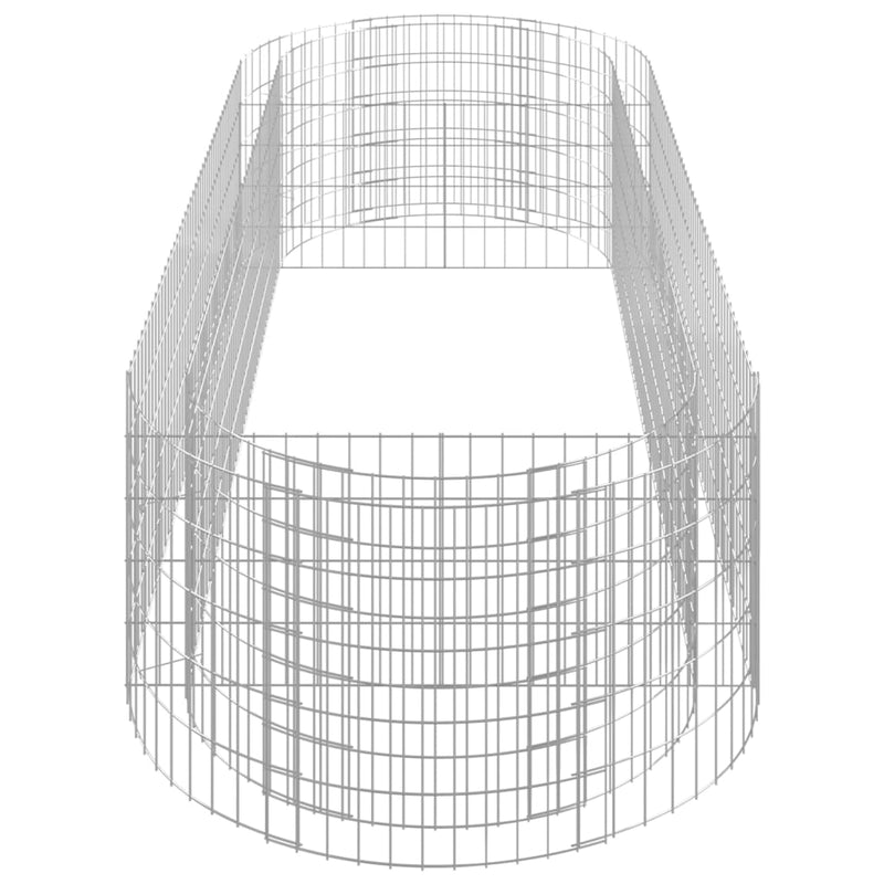 vidaXL horganyzott vas gabion magaságyás 300x100x50 cm