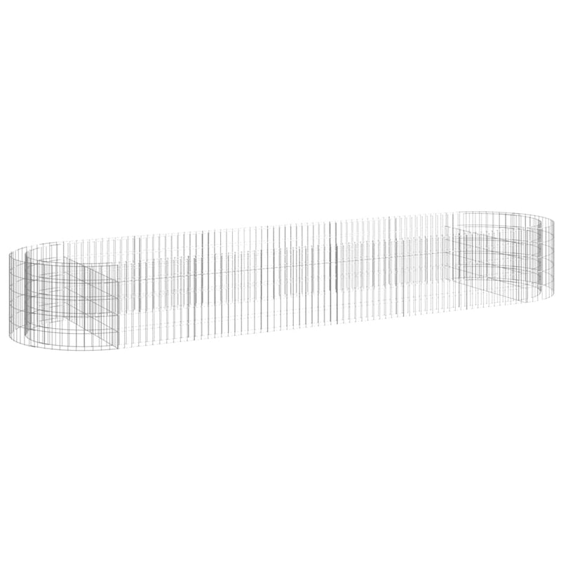 vidaXL horganyzott vas gabion magaságyás 400x100x50 cm