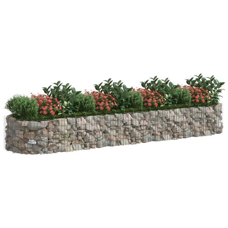 vidaXL horganyzott vas gabion magaságyás 400x100x50 cm
