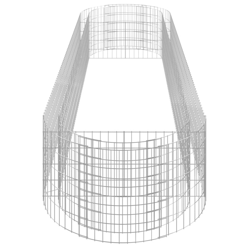 vidaXL horganyzott vas gabion magaságyás 400x100x50 cm