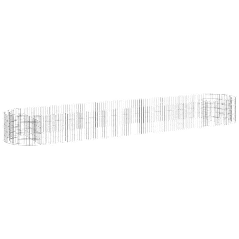 vidaXL horganyzott vas gabion magaságyás 500x100x50 cm