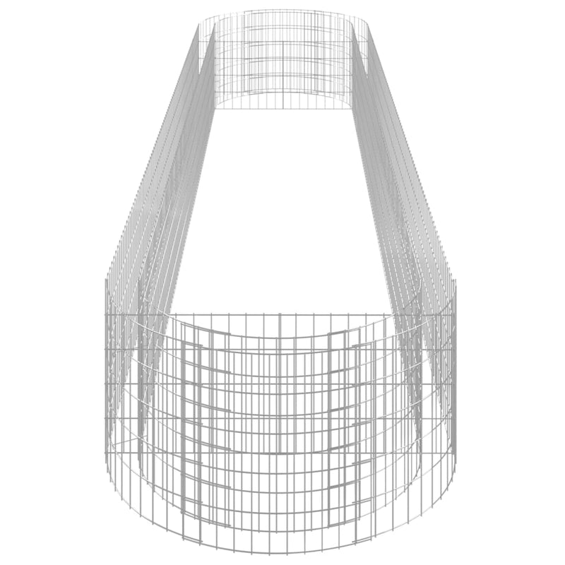 vidaXL horganyzott vas gabion magaságyás 500x100x50 cm