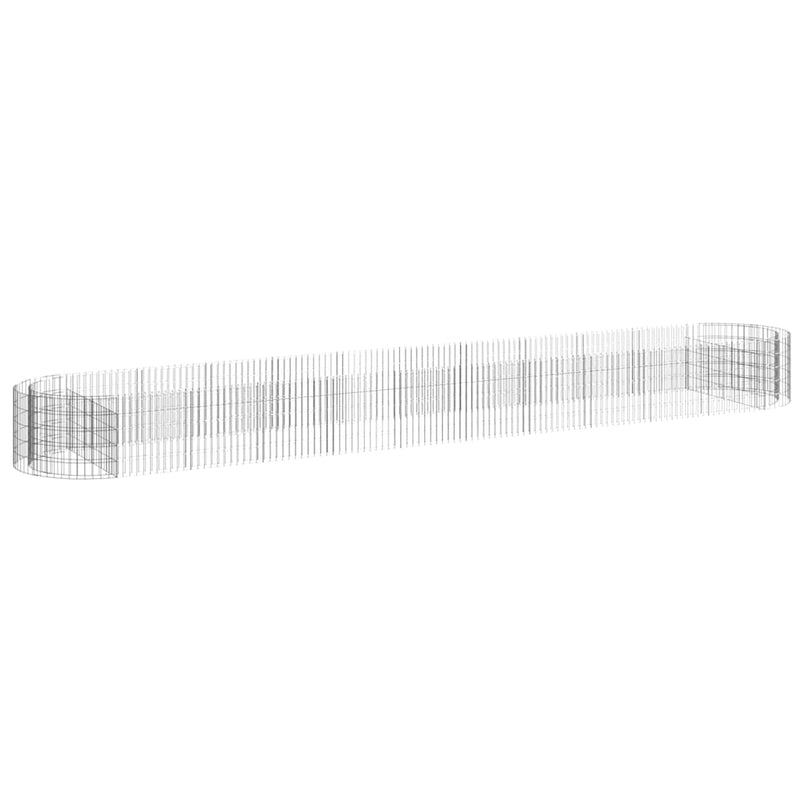 vidaXL horganyzott vas gabion magaságyás 600x100x50 cm