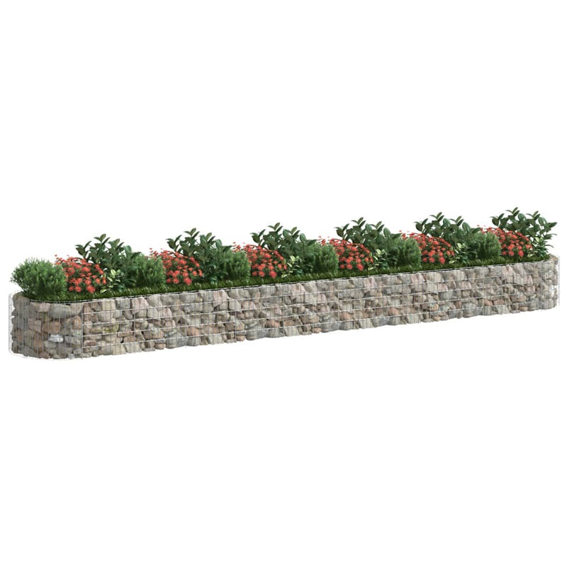 vidaXL horganyzott vas gabion magaságyás 600x100x50 cm