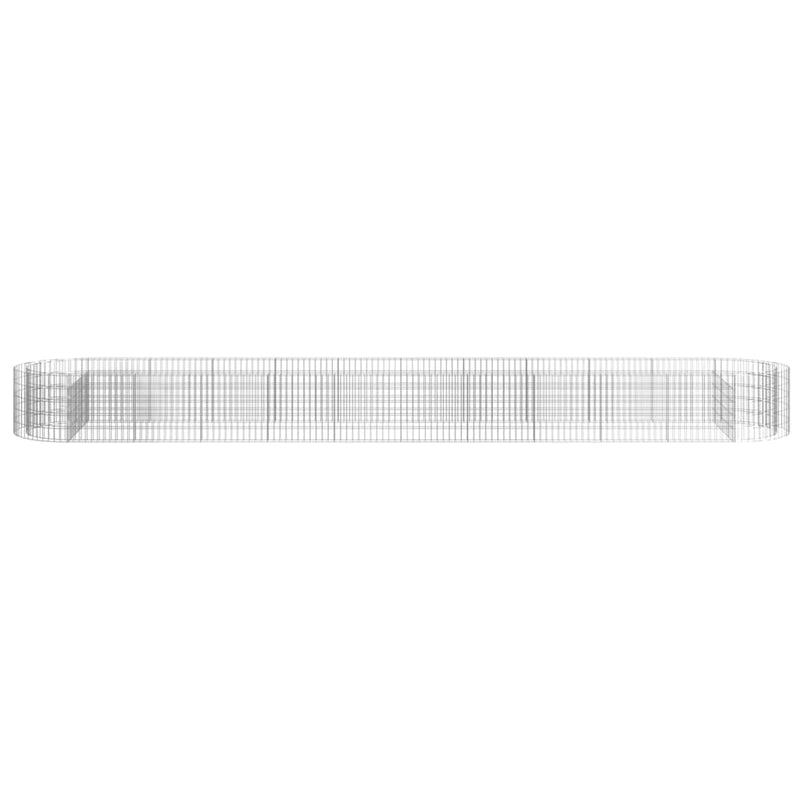 vidaXL horganyzott vas gabion magaságyás 600x100x50 cm