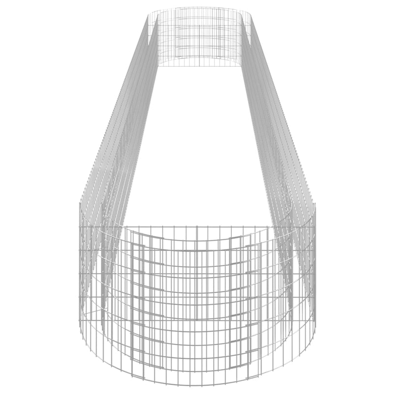 vidaXL horganyzott vas gabion magaságyás 600x100x50 cm