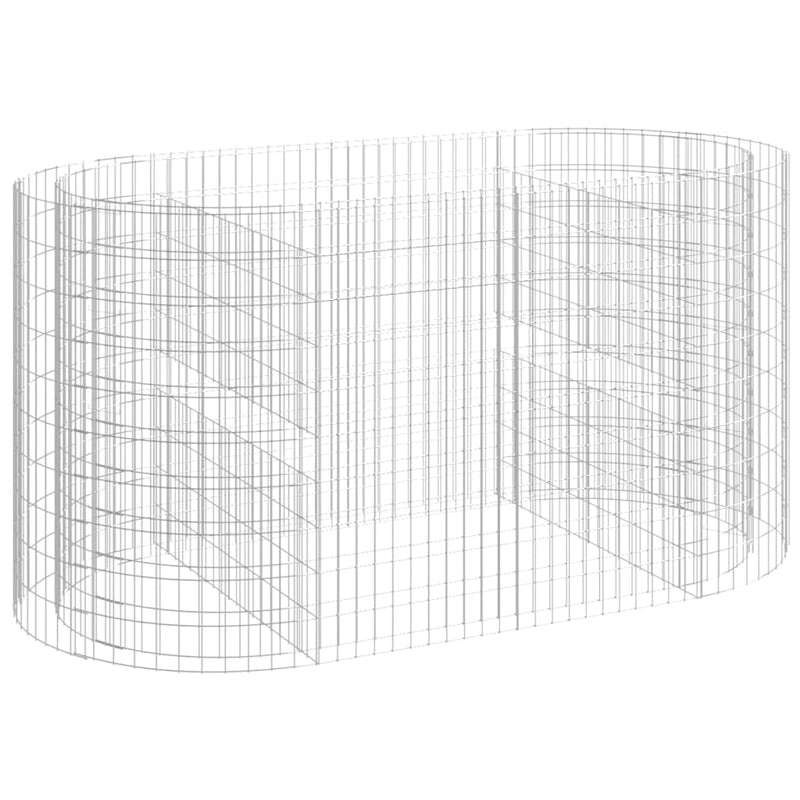 vidaXL horganyzott vas gabion magaságyás 200x100x100 cm