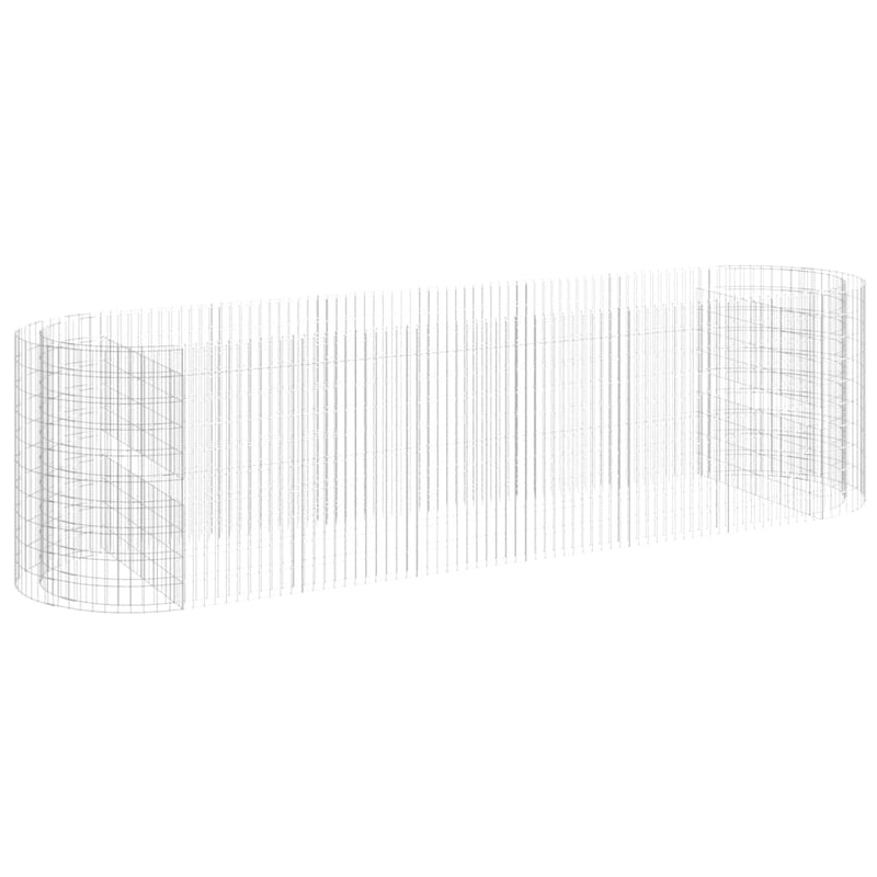 vidaXL horganyzott vas gabion magaságyás 400x100x100 cm