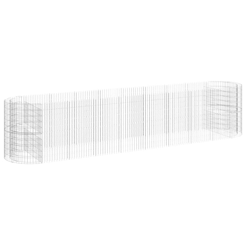 vidaXL horganyzott vas gabion magaságyás 500x100x100 cm