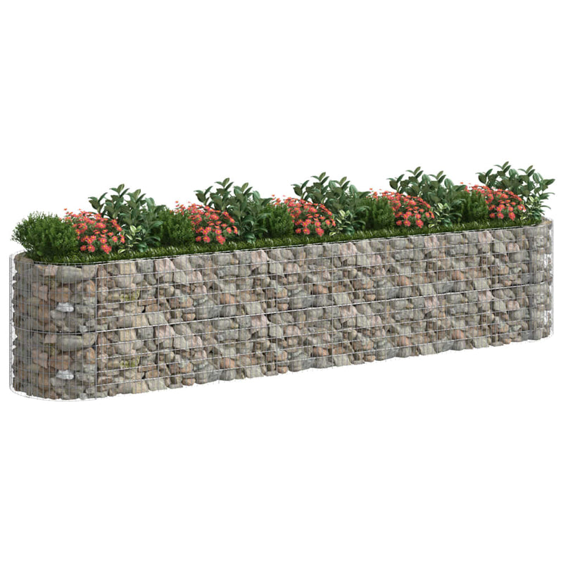 vidaXL horganyzott vas gabion magaságyás 500x100x100 cm