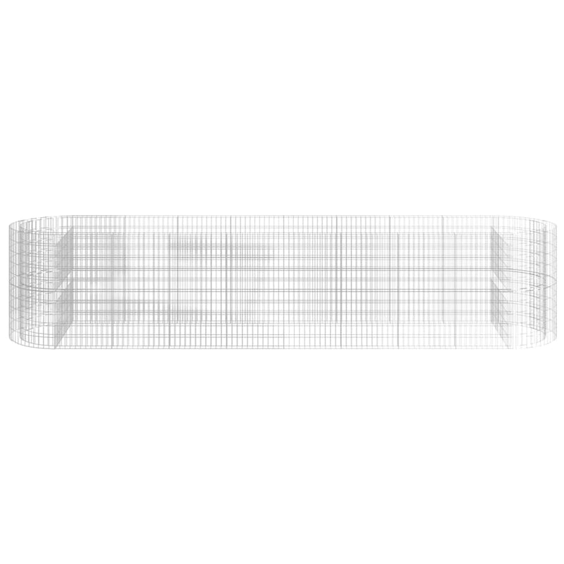 vidaXL horganyzott vas gabion magaságyás 500x100x100 cm