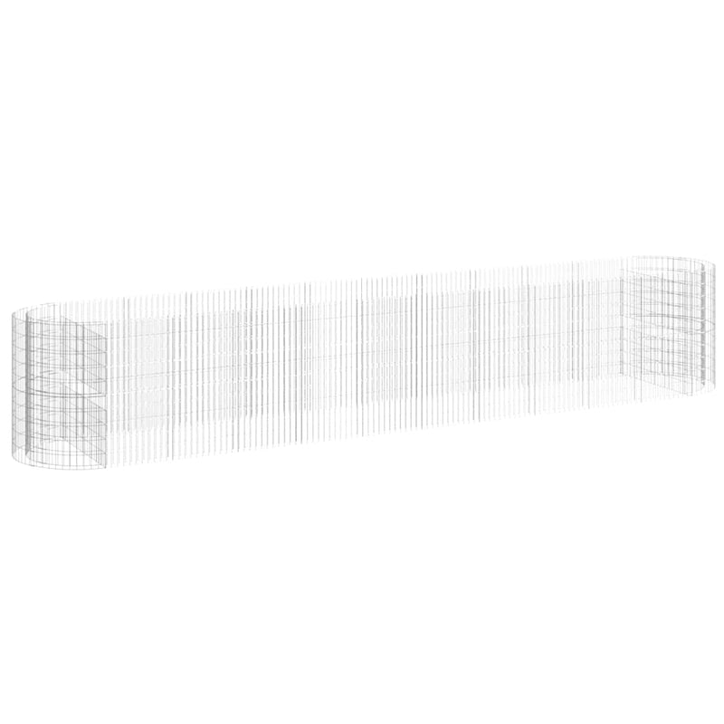 vidaXL horganyzott vas gabion magaságyás 600x100x100 cm