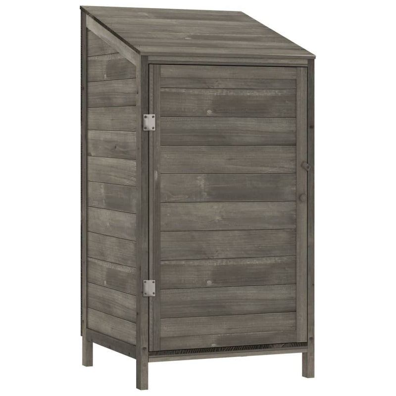 vidaXL antracitszürke tömör fenyőfa kerti fészer 55 x 52 x 112 cm