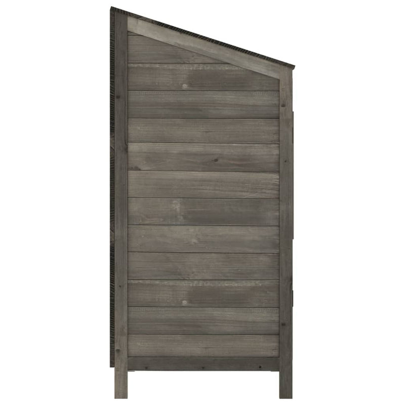vidaXL antracitszürke tömör fenyőfa kerti fészer 55 x 52 x 112 cm