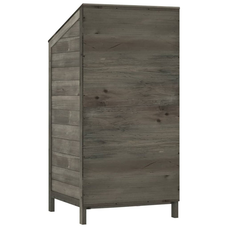 vidaXL antracitszürke tömör fenyőfa kerti fészer 55 x 52 x 112 cm