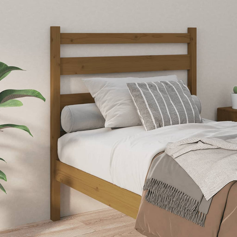 vidaXL mézbarna tömör fenyőfa ágyfejtámla 81 x 4 x 100 cm