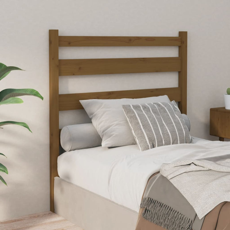 vidaXL mézbarna tömör fenyőfa ágyfejtámla 81 x 4 x 100 cm