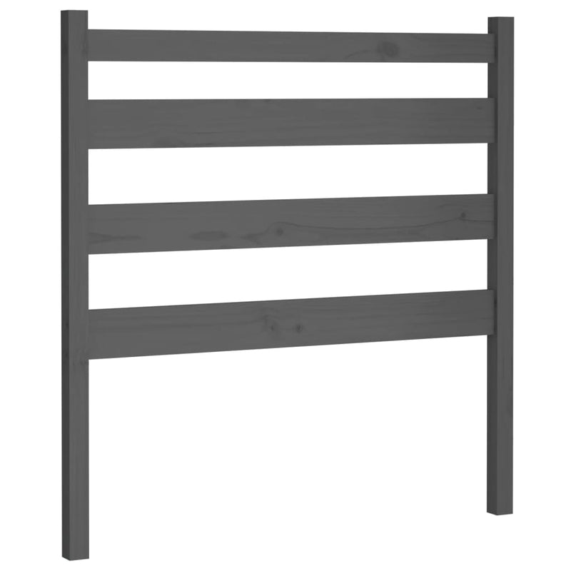 vidaXL szürke tömör fenyőfa ágyfejtámla 96 x 4 x 100 cm