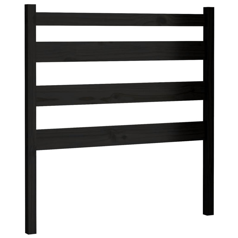 vidaXL fekete tömör fenyőfa ágyfejtámla 96 x 4 x 100 cm