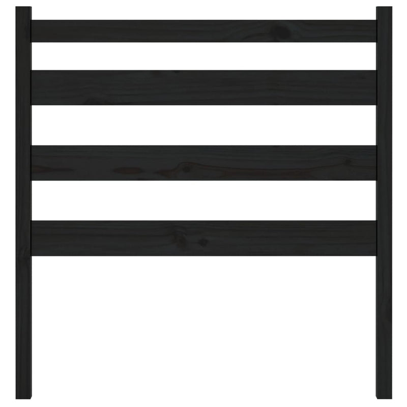 vidaXL fekete tömör fenyőfa ágyfejtámla 96 x 4 x 100 cm