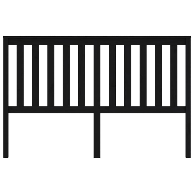vidaXL fekete tömör fenyőfa ágyfejtámla 166 x 6 x 101 cm