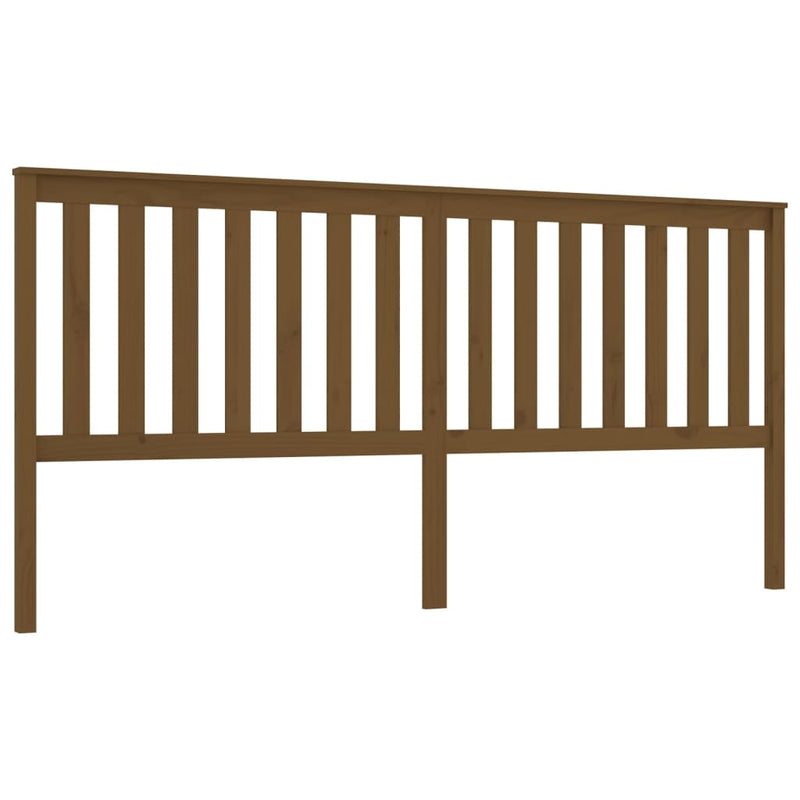 vidaXL mézbarna tömör fenyőfa ágyfejtámla 206x6x101 cm