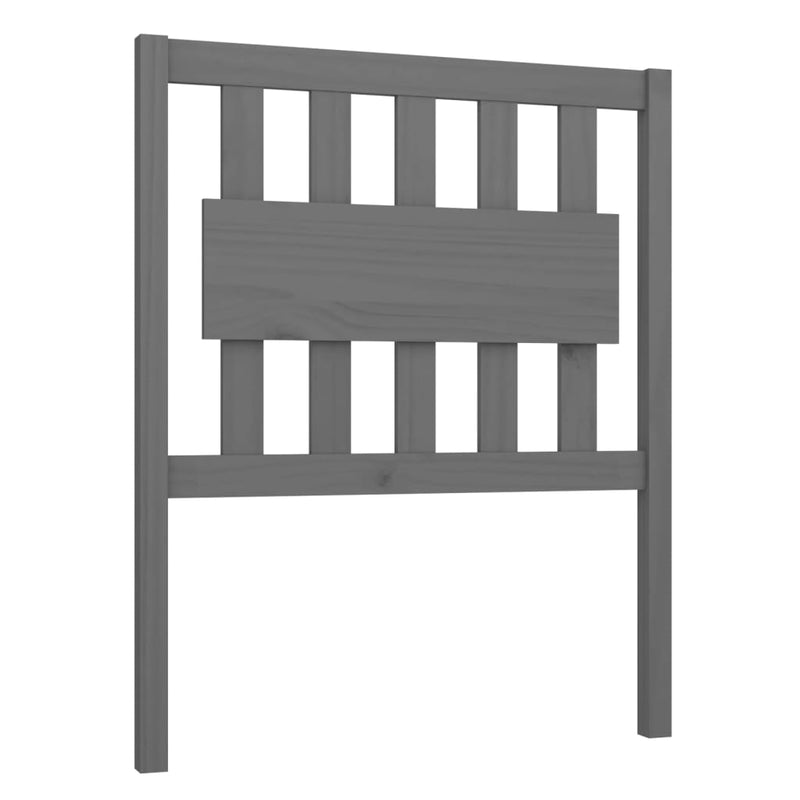 vidaXL szürke tömör fenyőfa ágyfejtámla 80,5 x 4 x 100 cm