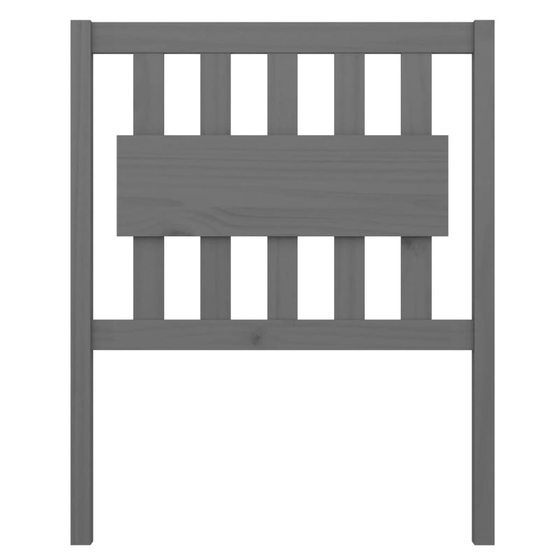 vidaXL szürke tömör fenyőfa ágyfejtámla 80,5 x 4 x 100 cm