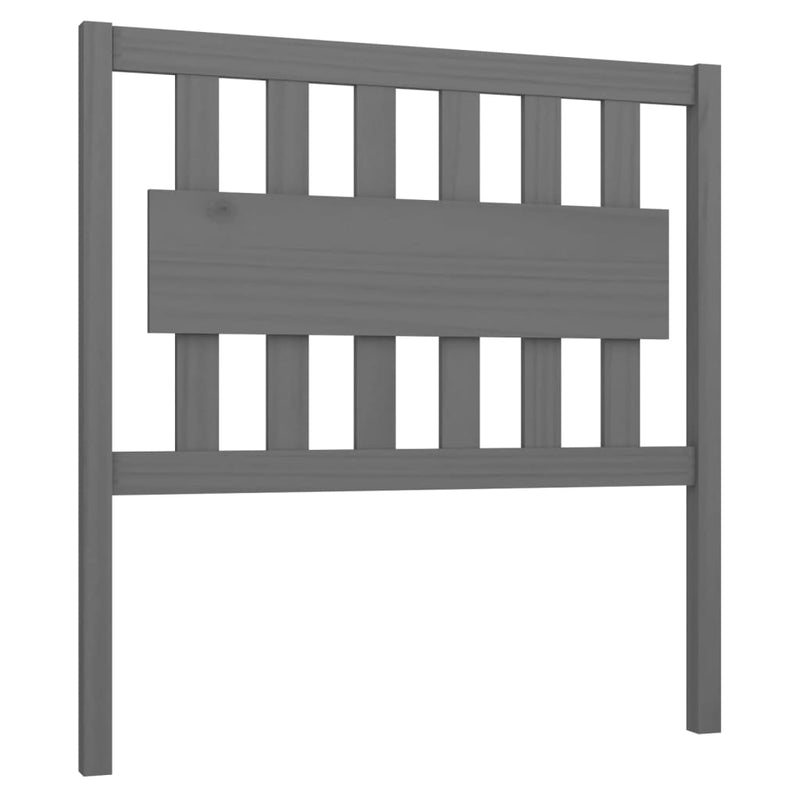 vidaXL szürke tömör fenyőfa ágyfejtámla 95,5 x 4 x 100 cm