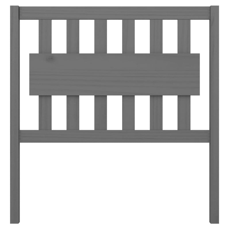 vidaXL szürke tömör fenyőfa ágyfejtámla 95,5 x 4 x 100 cm