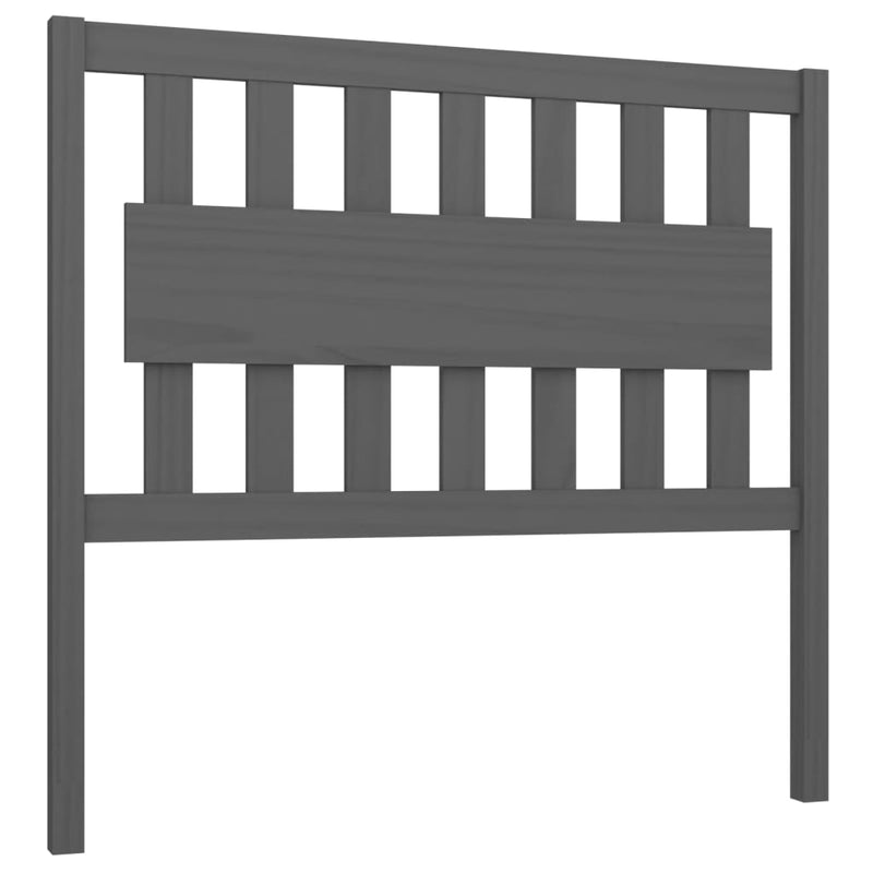 vidaXL szürke tömör fenyőfa ágyfejtámla 105,5x4x100 cm