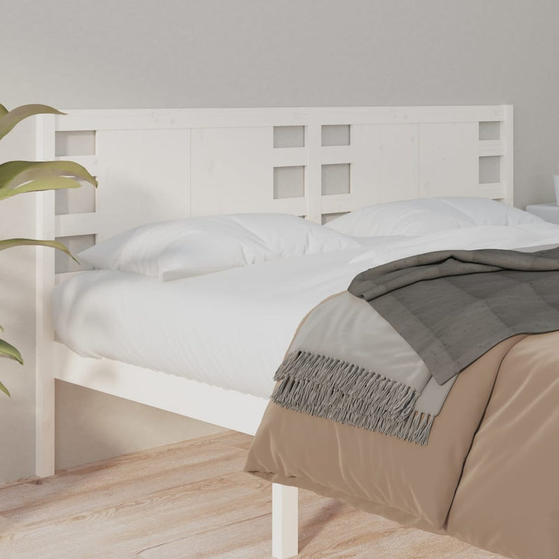 vidaXL fehér tömör fenyőfa fejtámla 126 x 4 x 100 cm