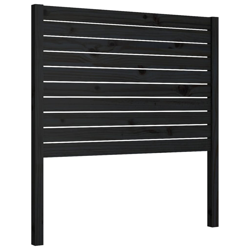 vidaXL fekete tömör fenyőfa ágyfejtámla 81 x 4 x 100 cm