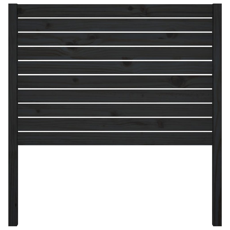vidaXL fekete tömör fenyőfa ágyfejtámla 81 x 4 x 100 cm