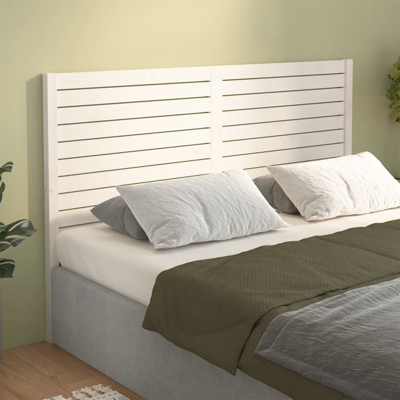 vidaXL fehér tömör fenyőfa ágyfejtámla 126 x 4 x 100 cm