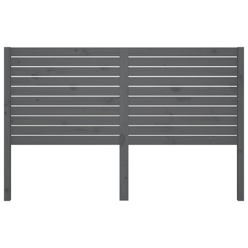 vidaXL szürke tömör fenyőfa ágyfejtámla 126 x 4 x 100 cm