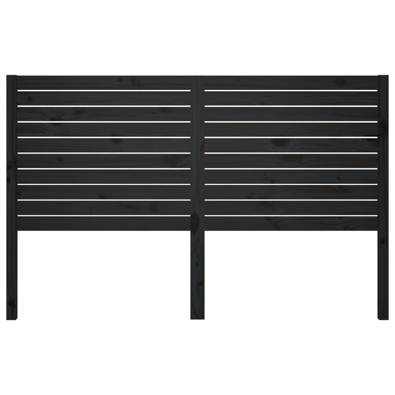vidaXL fekete tömör fenyőfa ágyfejtámla 186 x 4 x 100 cm