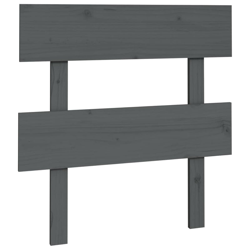 vidaXL szürke tömör fenyőfa ágyfejtámla 93,5 x 3 x 81 cm