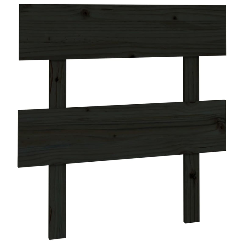 vidaXL fekete tömör fenyőfa ágyfejtámla 93,5 x 3 x 81 cm
