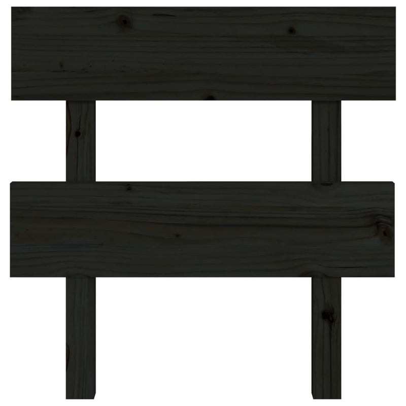 vidaXL fekete tömör fenyőfa ágyfejtámla 93,5 x 3 x 81 cm