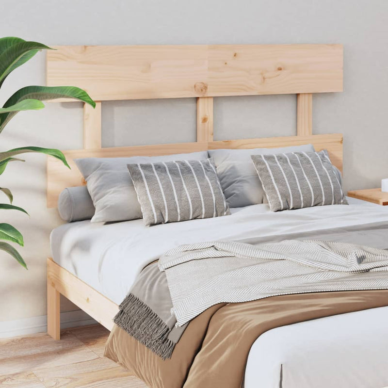 vidaXL tömör fenyőfa ágyfejtámla 124x3x81 cm