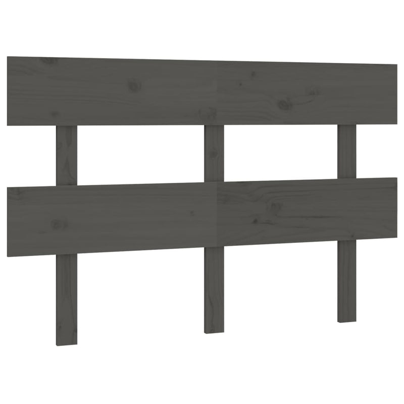 vidaXL szürke tömör fenyőfa ágyfejtámla 138x3x81 cm