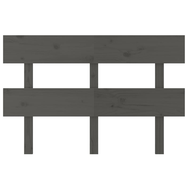 vidaXL szürke tömör fenyőfa ágyfejtámla 138x3x81 cm