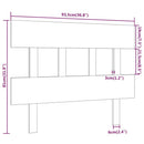 vidaXL mézbarna tömör fenyőfa ágyfejtámla 93,5x3x81 cm