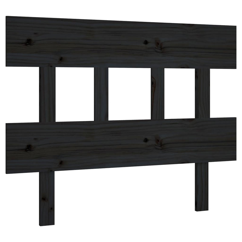 vidaXL fekete tömör fenyőfa ágyfejtámla 93,5 x 3 x 81 cm
