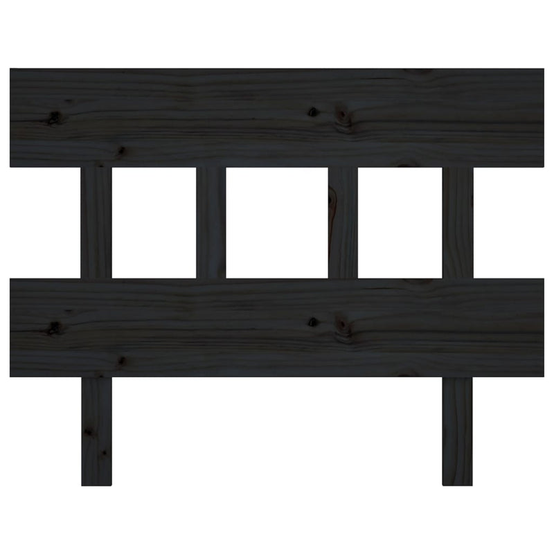 vidaXL fekete tömör fenyőfa ágyfejtámla 93,5 x 3 x 81 cm