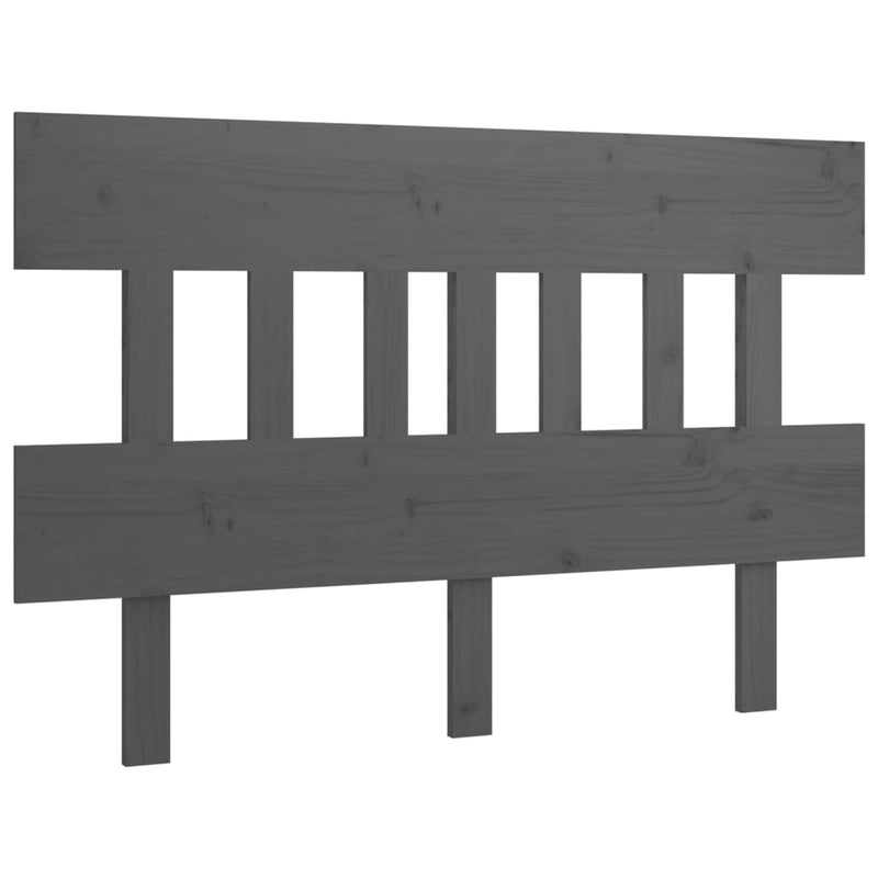 vidaXL szürke tömör fenyőfa ágyfejtámla 203,5x3x81 cm