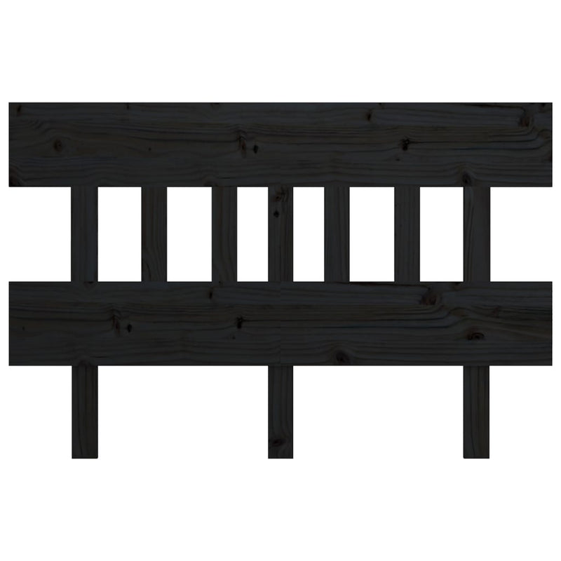 vidaXL fekete tömör fenyőfa ágyfejtámla 203,5x3x81 cm